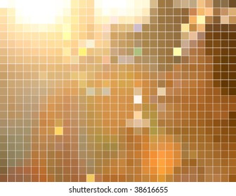 brown bright square mosaic tiles, vector