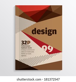 Brown Brochure design with typography