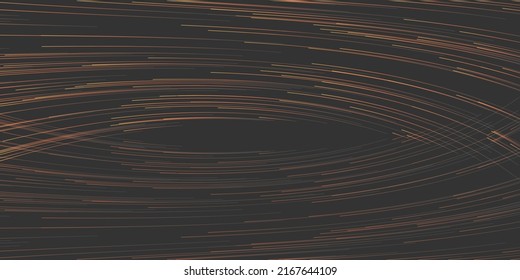 Brown and Bronze Moving, Flowing Stream of Particles in Curving, Wavy Lines - Digitally Generated Futuristic Abstract 3D Geometric Striped Background Design, Generative Art in Editable Vector Format