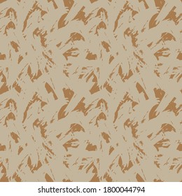 Brown Brush Stroke Camouflage abstract seamless pattern background suitable for fashion textiles, graphics