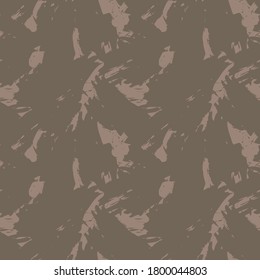 Brown Brush Stroke Camouflage abstract seamless pattern background suitable for fashion textiles, graphics