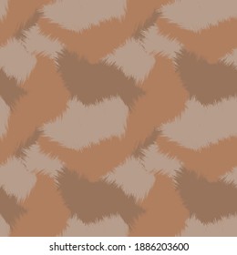 Brown Brush Stroke Camouflage abstract seamless pattern background suitable for fashion textiles, graphics