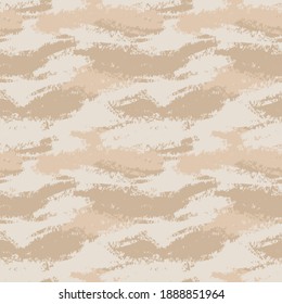 Brown Brush Stroke Camouflage abstract seamless pattern background suitable for fashion textiles, graphics