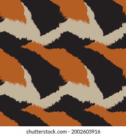 Brown Brush stroke fur pattern design for fashion prints, homeware, graphics, backgrounds