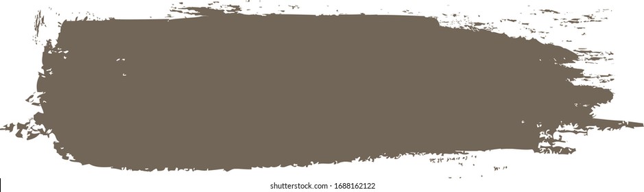 Brown brush stroke isolated on white background. Trendy brush stroke for brown ink paint, grunge backdrop, dirt banner, watercolor design and dirty texture. Brush stroke vector illustration