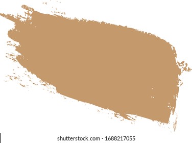 Brown brush stroke isolated on white background. Trendy brush stroke for brown ink paint, grunge backdrop, dirt banner, watercolor design and dirty texture. Brush stroke vector illustration