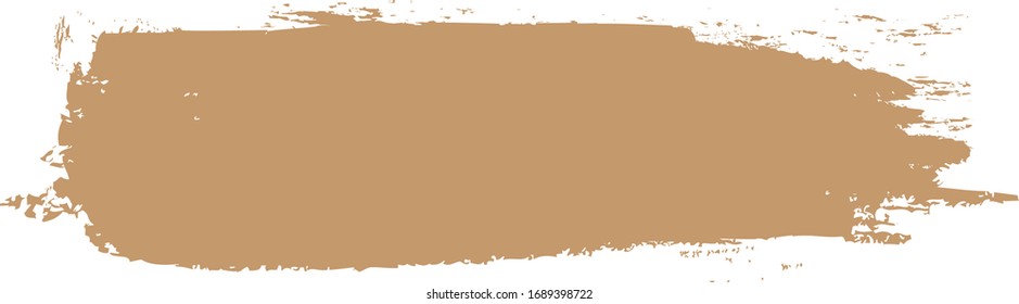Brown brush stroke isolated on white background. Trendy brush stroke for brown ink paint, grunge backdrop, dirt banner, watercolor design and dirty texture. Brush stroke vector illustration
