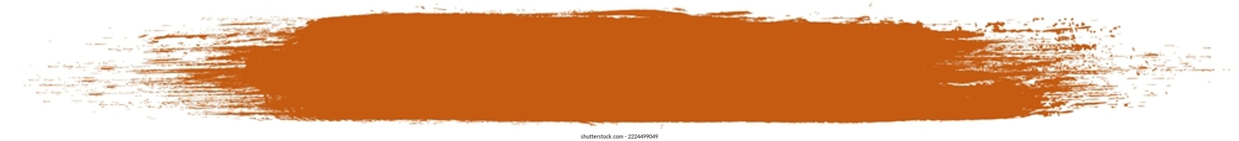 Brown brush stroke isolated on background. Paint brush stroke vector for brown ink paint, grunge design element, dirt banner, watercolor design, dirty texture. Trendy brush stroke, vector illustration