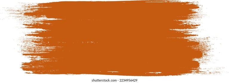 Golpe de pincel marrón aislado en el fondo. Vector de trazo de pincel para pintura de tinta marrón, elemento de diseño de grunge, banner de suciedad, diseño de acuarela, textura sucia. Icono de pincel de moda, ilustración vectorial