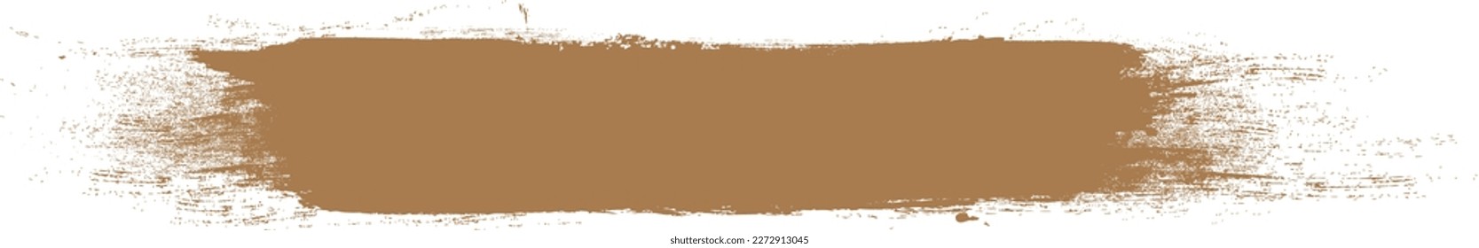 Brown brush stroke isolated on background. Paint brush stroke vector for brown ink paint, grunge design element, dirt banner, watercolor design, dirty texture. Trendy brush stroke, vector illustration