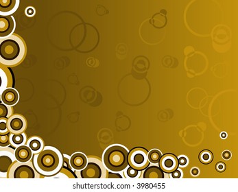 Brown Bubbles - Vector Background with tan and brown circles