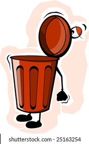  brown bucket in colour	