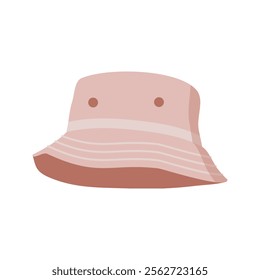 Brown bucket hat with ventilation holes