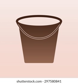 Brown Bucket icon
