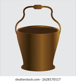 Brown Bucket Illustration and Graphic art