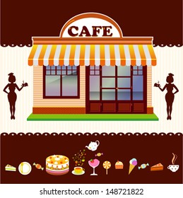 brown building for cafe