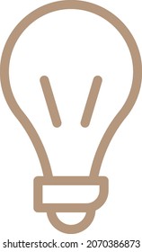 Brown bulb, illustration, vector, on a white background.