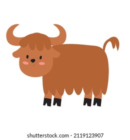 brown bull digital vector image