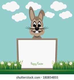 brown bunny behind board daisy meadow