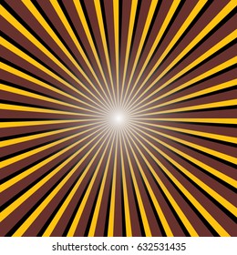 Brown burst background. Vector illustration