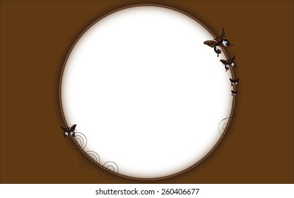 brown and butterfly background
