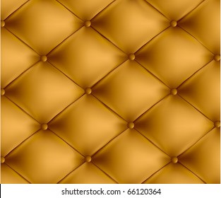 Brown button-tufted leather background. Vector illustration.