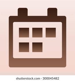 Brown Calendar Icon 