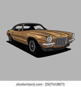 Brown Camaro Z28 Muscle Car