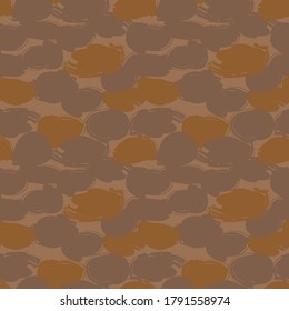 Brown Camouflage abstract seamless pattern background suitable for fashion textiles, graphics