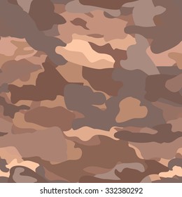 Brown camouflage. Military vector background.