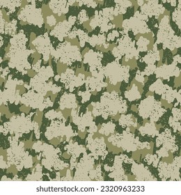 Brown Camouflage Seamless Pattern. Green Seamless Color Graphic Backdrop. Khaki Repeated Military Vector Wrapping. Camouflage Background Black Repeated War Graphic Art. Camoflage
