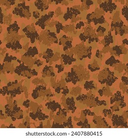 Brown Camouflage Seamless Pattern. Khaki Seamless War Vector Art. Beige Repeated Creative Graphic Wrapping. Green Seamless Abstract Vector Design. Camouflage Nature Camoflage