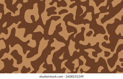 Brown camouflage texture natural soft colors background, wallpaper. Realistic nature camouflage. Seamless pattern. Grunge pattern template brown colors for hunting and military purposes,
