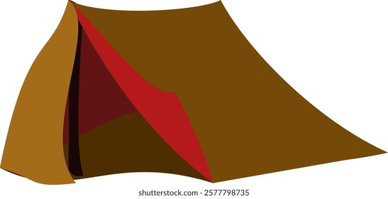 brown camping tent vector icon