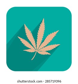 Brown Cannabis leaf icon
