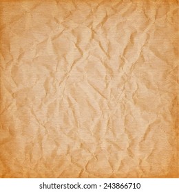 brown canvas with the texture of crumpled paper. grunge background. 