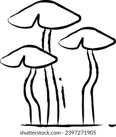 brown cap boletus hand drawn vector illustration