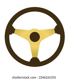 Brown car wheel. vector illustration