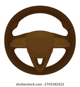 Brown car wheel. vector illustration