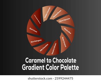 Brown and caramel color palette gradient.  Perfect for design projects.