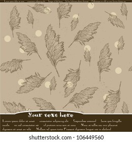 Brown card with cane. Vector illustration EPS8