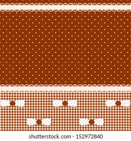 Brown Card with a Polka Dot Bow