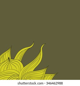 brown card with yellow grass