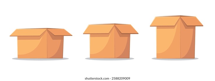brown cardboard box vector illustration