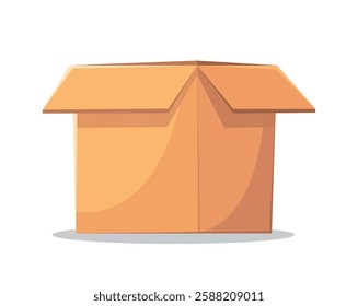 brown cardboard box vector illustration