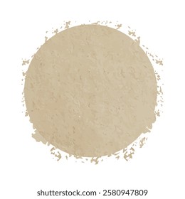Brown cardboard paper scraps in round shape. Illustration vector