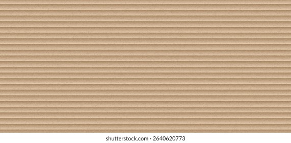 Brown cardboard with striped pattern. Texture of recycle paper box in vintage style. Paper sheet abstract background. Vector