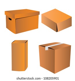 brown carton box, packaging design