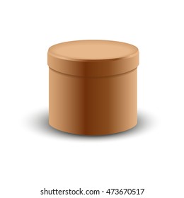 Brown carton delivery packaging box isolated on transparent background vector illustration.