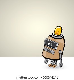 brown Cartoon 3d Robot